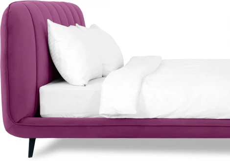 Кровать Amsterdam 1800 ОГОГО (арт.583437), (Велюр/Розовый)