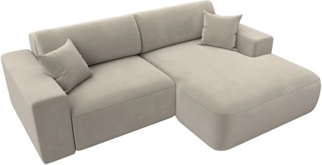 Диван угловой Лига-036 НПБ Классик правый угол (Бежевый/Микровельвет) Лига Диванов арт.121364