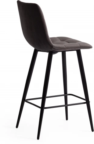 Стул полубарный CHILLY (mod. 7095пб ) / 1 шт. в упаковке (Ткань,Металл /Темно-серый,Черный)