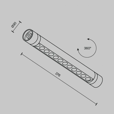 Трековый светильник Downlight модульный низковольтный LED 6W 24V Maytoni Points C149CL-L300-6W3K-B