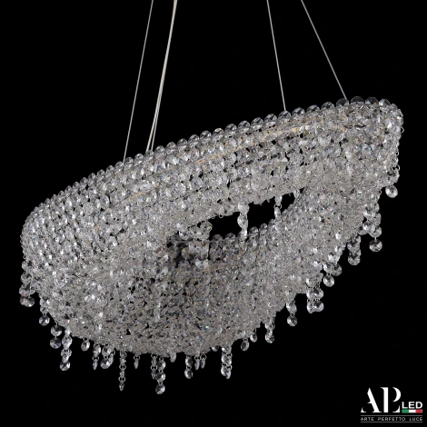 Подвесная люстра светодиодная APL LED Sicilia SH509.0.70.B.Ni.3000 (220V, хрусталь, на тросе)