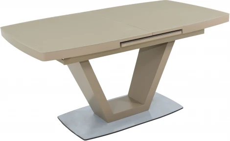 Стол Фоджа, Стекло, 160см, Капучино, Аврора