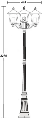 Наземный фонарь Oasis Light PRAGA 15909B Gb (220V, IP44)