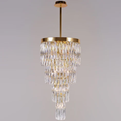 Потолочная люстра на штанге хрустальная Reluce 04772-0.4-11 DN GD