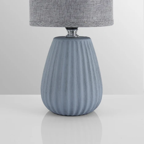 Настольная лампа Lumion Asela 8161/1T серый, керамика/текстиль E14 1*40W 220V (выключатель, круглые)