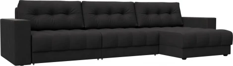 Диван угловой с декором Лига-049 НПБ Лонг Лига Диванов (Замша) арт.128512