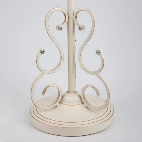 Торшер Eurosvet 12205 12205/3F белый (хрусталь Strotskis, подвески, выключатель, подсвечник, свеча, под старину)