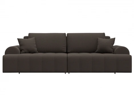 Диван прямой Лига-080 (ДСП/Пластик/Рогожка/Коричневый) Лига Диванов 131110