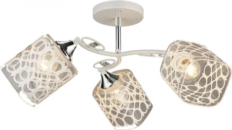 Потолочная люстра на штанге Мелодия Света SL1N SL9064-3 WT+CR 000067886