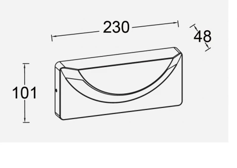 Настенный светильник уличный светодиодный Oasis Light GEOMETRY W4028-3K Gr (220V, IP54)
