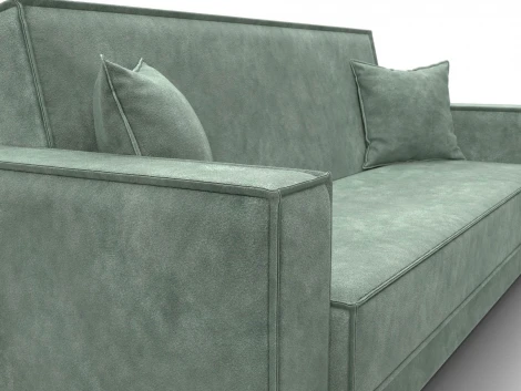 Диван-книжка Куба (ДСП,ЛДСП/Пластик/Велюр/Зеленый) Лига Диванов 127446