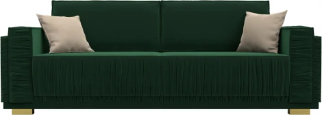 Диван прямой Лига-044 (Зеленый,Бежевый/Велюр) Лига Диванов арт.122252