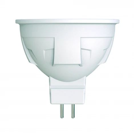 Лампочка светодиодная полусфера белая GU5.3 6W 3000K Uniel LED-JCDR 6W/WW/GU5.3/FR/DIM PLP01WH