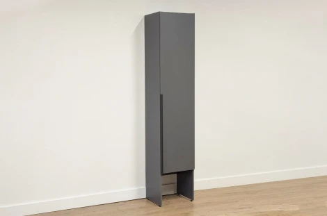 Шкаф однодверный L400 Баско Mebelson (ЛДСП/Графит) арт.173776,2125