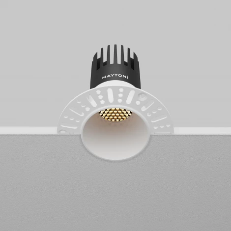 Встраиваемый светильник под гипсокартон Maytoni Dip DL120-10W-2.7K-TRS-W (LED, 220V, круглые)