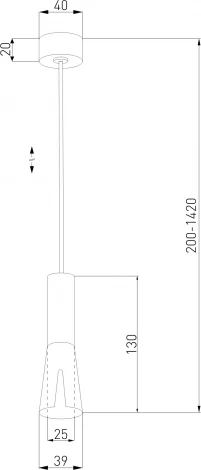 Светильник подвесной светодиодный Elektrostandard Pino 50311 LED 5W 4000K черный (220V)