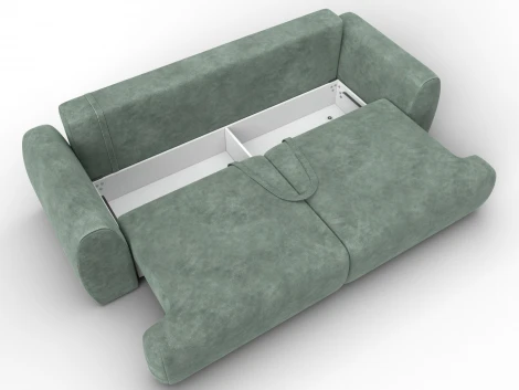Диван прямой Лига-115 НПБ (ДСП,Фанера,Велюр/Зеленый) Лига Диванов 136927