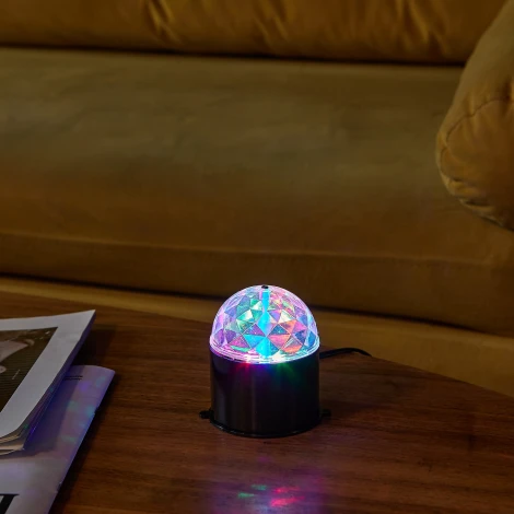 Светодиодный светильник-проектор многоцветный кабель с вилкой (в комплекте) Volpe ULI-Q302 Светодиодный светильник-проектор ULI-Q302 03W/RGB BLACK