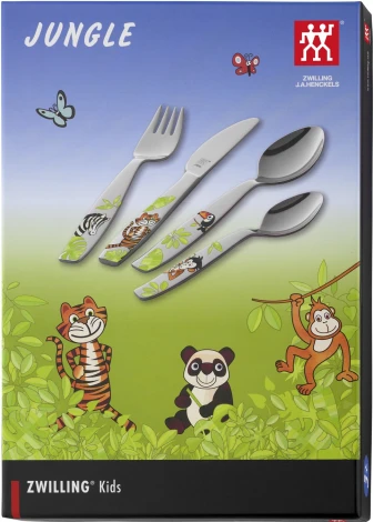 Набор детских столовых приборов "Джунгли" цветной, 4 пр 07135-210 Zwilling