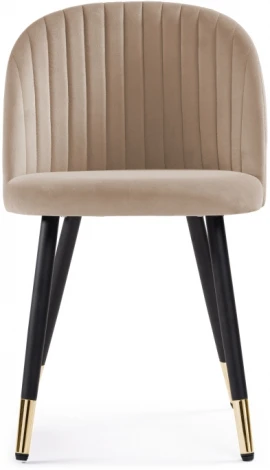 Стул Woodville на металлокаркасе Gabi dark beige / black / gold 15380