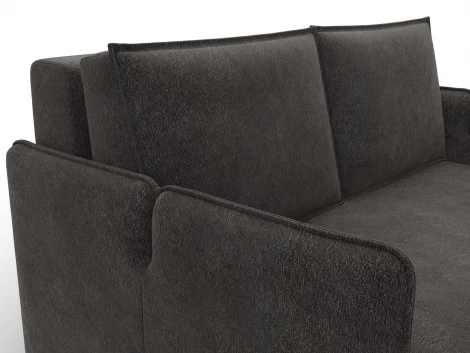 Диван прямой Лига-117 (ЛДСП,Брус,Фанера,Велюр/Темно-коричневый) Лига Диванов 137016