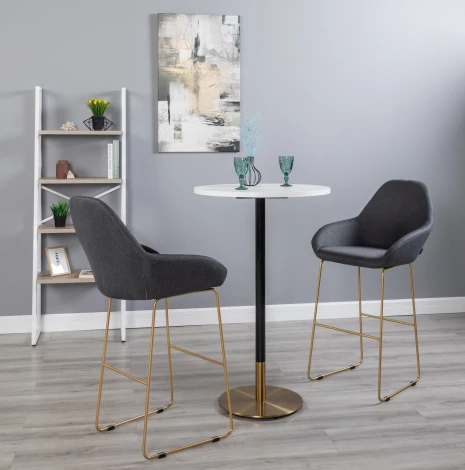 Кресло Бар. Kent темно-серый/Линк золото R-Home арт.410219131h_ТмСер_золото_БАР