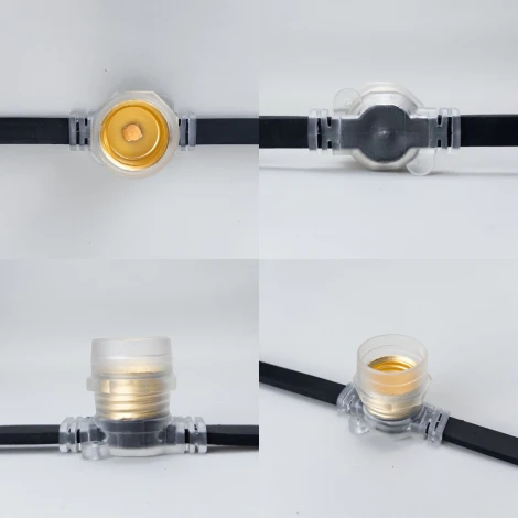 Белт-Лайт 50м, Провод Черный Каучук, Шаг 40 см, 125 Прозрачных Патронов, IP65 Laitcom BL50m/125L-1-P