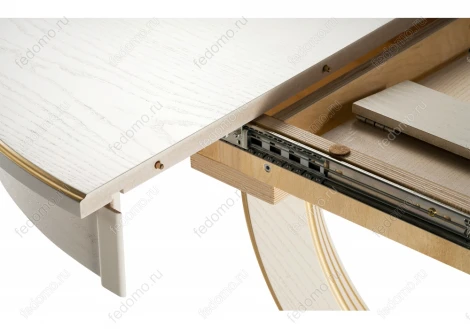 Стол Woodville Дорсет молочный / золото 483904