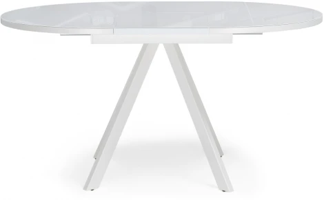 Стеклянный стол Notta Трейси 110 110(150)х100х75 белый 516561