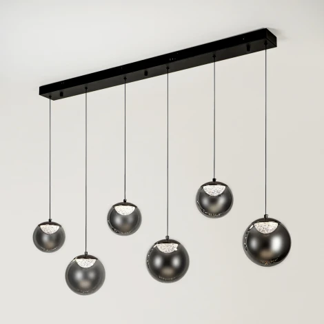 Подвесной светильник светодиодный с пультом с регулировкой цветовой температуры Modelux ML.2338.6 BK