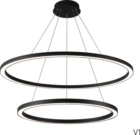 Подвесной светильник светодиодный с пультом Crystal Lux FORTUNA FORTUNA SP123W LED BLACK (220V, на тросе)