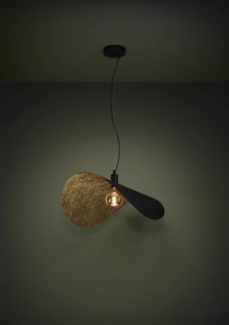 Подвесной светильник Eglo Saceda 390429 1X60W(E27) сталь, черный, золотой