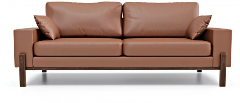 Диван Arsko прямой Хангель экокожа коричневая