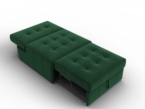 Кресло-кровать Лига-107 (80) (ЛДСП,Брус,Фанера,Велюр/Зеленый) Лига Диванов 134897