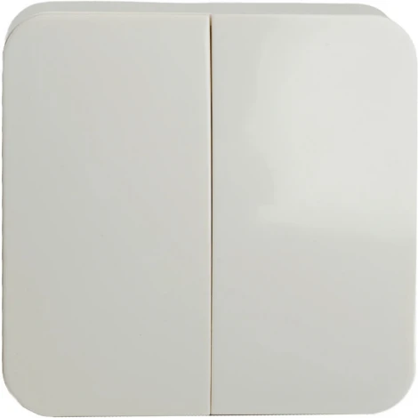 Выключатель двухклавишный (белый) Stekker София 49289