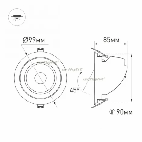 Встраиваемый точечный светильник Arlight EXPLORER 024027 (LED, 220V, круглые)