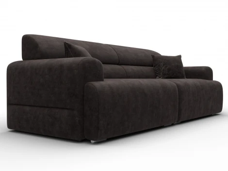 Диван прямой Лига-109 НПБ (ДСП,Фанера,Велюр/Коричневый) Лига Диванов 136485