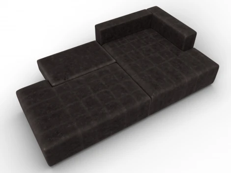 Диван угловой Лига-103 НПБ угол правый (ДСП,Брус,Фанера,Велюр/Коричневый) Лига Диванов 134827