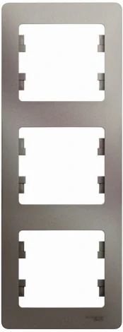 Рамка на 3 поста (платина) Systeme Electric Glossa GSL001207