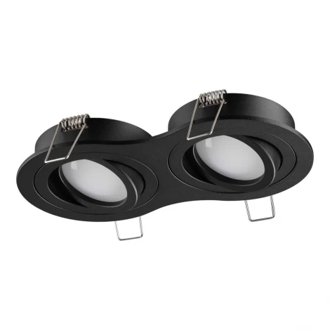 Светильник встраиваемый поворотный Novotech Morus 371024 черный IP20 GU10 2*50W 220-240V