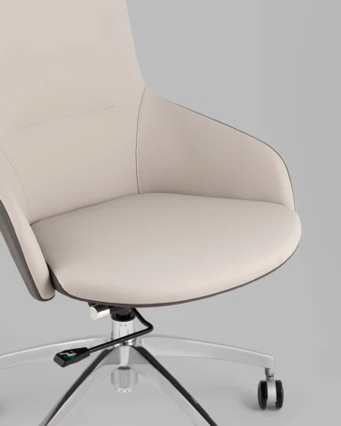 Кресло офисное TopChairs Soulo светло-серый, серый арт.УТ000039420