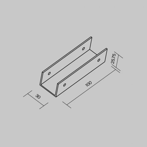 Коннектор прямой для профиля Maytoni O-TR001-SC180-W