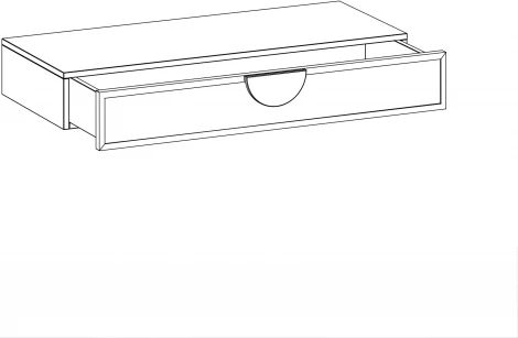 Консоль подвесная с одним ящиком Bionica ОГОГО Обстановочка! (ЛДСП/Серый,Светло-коричневый) арт.889968