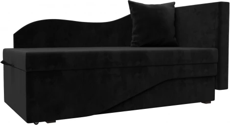 Кушетка Гармония правая (Черный/Велюр) Лига Диванов арт.126120
