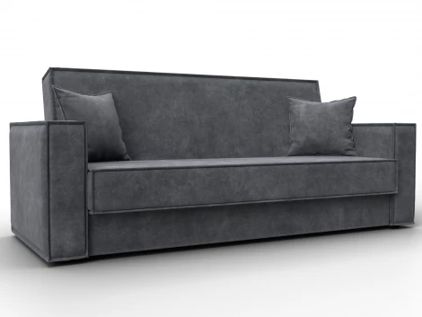 Диван-книжка Куба (ДСП,ЛДСП/Пластик/Велюр/Темно-серый) Лига Диванов 127445