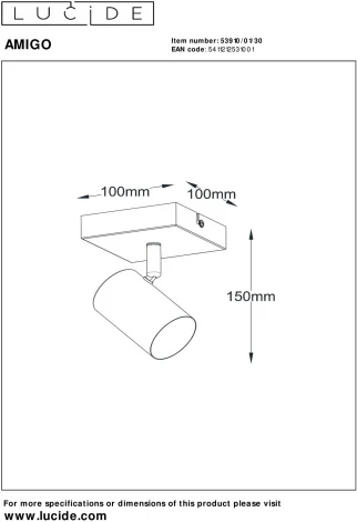 Спот Lucide Amigo 53910/01/30 (220V)