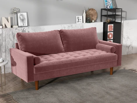 Диван Scott трехместный пыльно-розовый
