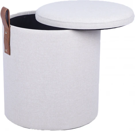 Пуф с ящиком Эркки рогожка S белый Stool Group арт.УТ000039491