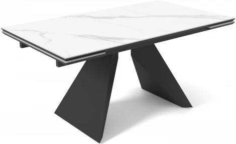 Стол DikLine SKB160 Керамика FNZ 9206037 (белая)/подстолье черное/опоры черные (2 уп.) арт.00-00072183