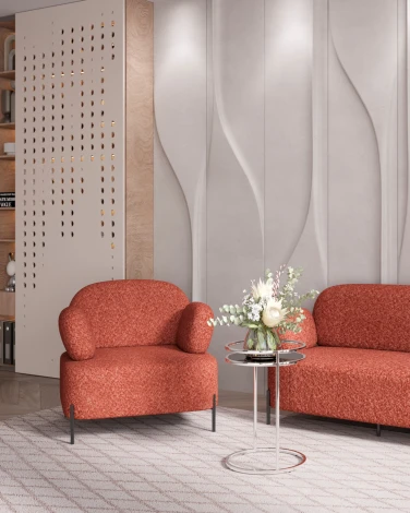 Кресло Stool Group Кэнди ткань букле коралловый арт.УТ000040025